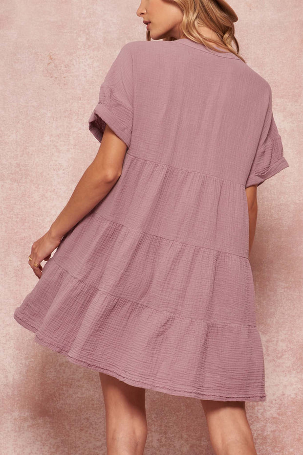 Morning Light Crinkle Cotton Babydoll Dress - ShopPromesa