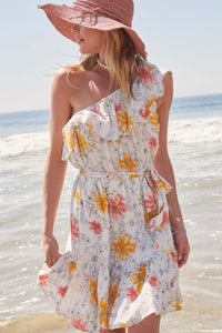 Spring Bloom Floral One Shoulder Mini Dress - ShopPromesa