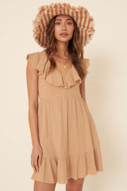 Crush On You Ruffled Crinkle Cotton Mini Dress - ShopPromesa
