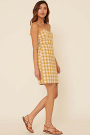 Hello Gorgeous Gingham Sweetheart Mini Dress - ShopPromesa