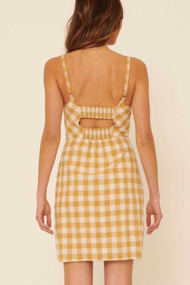 Hello Gorgeous Gingham Sweetheart Mini Dress - ShopPromesa