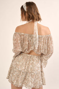 Sweet Nothings Off-Shoulder Floral Mini Dress - ShopPromesa