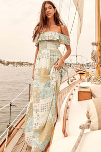 Remember When Off-Shoulder Patchwork Maxi Dress - ShopPromesa