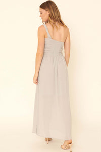 Love Goddess One-Shoulder Grecian Maxi Dress - ShopPromesa