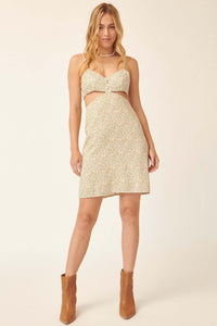 Hello Sunshine Floral-Print Cutout Mini Sundress - ShopPromesa