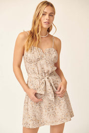 Awakening Beauty Belted Floral Mini Dress - ShopPromesa