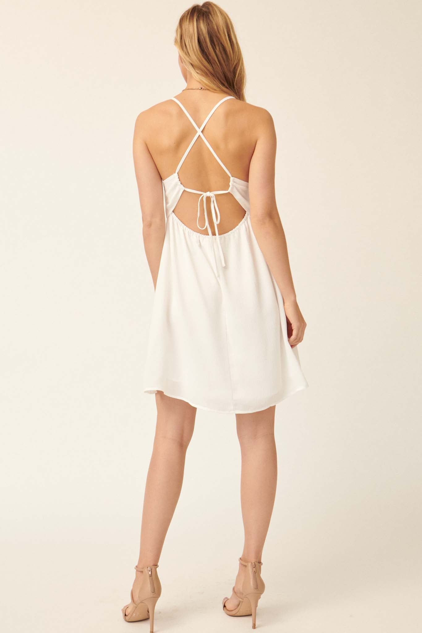 Dancing in Dreams Open-Back Mini Dress - ShopPromesa