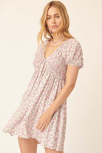 Dream Valley Floral Babydoll Mini Dress - ShopPromesa