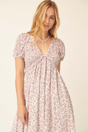 Dream Valley Floral Babydoll Mini Dress - ShopPromesa