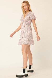 Dream Valley Floral Babydoll Mini Dress - ShopPromesa