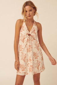 Gorgeous Day Floral-Print Keyhole Mini Sundress - ShopPromesa