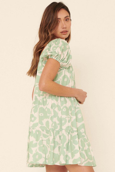 Grow With Love Floral Babydoll Mini Dress - ShopPromesa