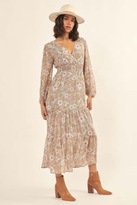 Cherished Blooms Floral Chiffon Prairie Dress - ShopPromesa