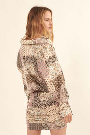 Piece by Piece Floral Patchwork-Print Mini Dress - ShopPromesa