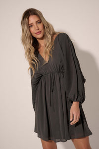 Fluid Harmony Accordion Pleated Kimono Mini Dress - ShopPromesa