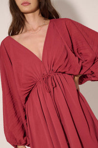 Fluid Harmony Accordion Pleated Kimono Mini Dress - ShopPromesa