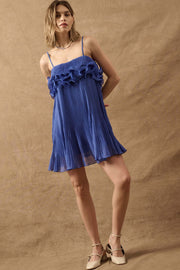 Fan Favorite Ruffled Accordion Pleated Mini Dress - ShopPromesa