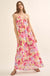 Jungle Blooms Floral Halter Tie-Back Maxi Dress - ShopPromesa