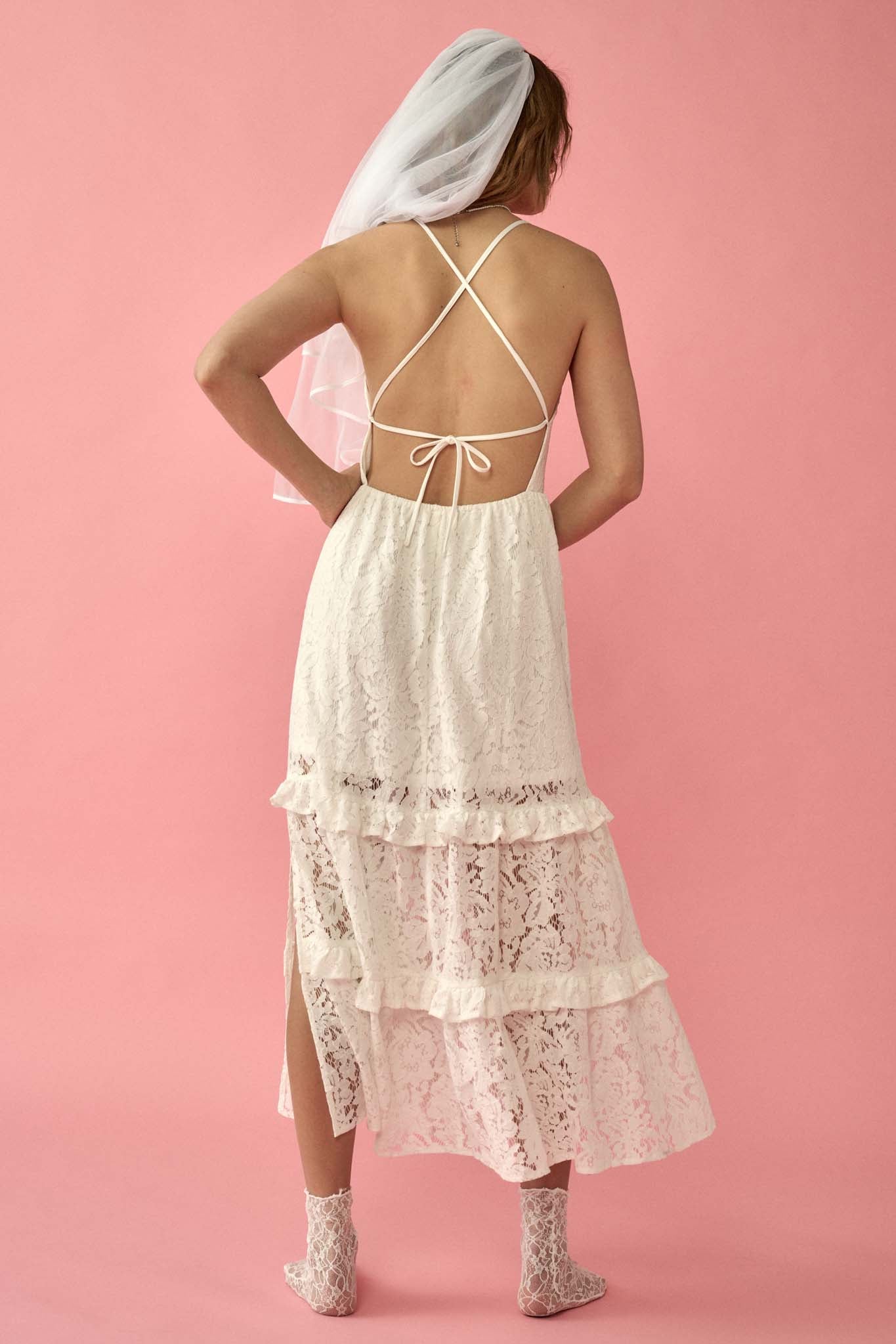 Moment Like This Floral Lace Open-Back Maxi Dress - ShopPromesa