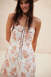 Posie Fields Floral Toile Button-Front Midi Dress - ShopPromesa