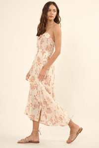 Posie Fields Floral Toile Button-Front Midi Dress - ShopPromesa