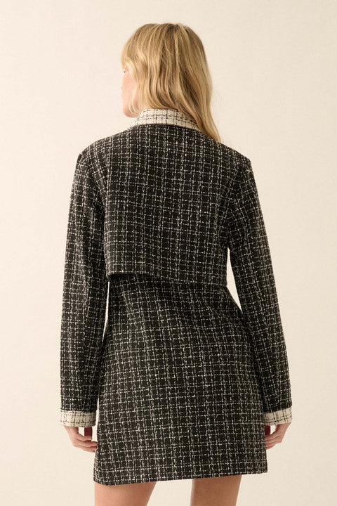 Call Me Coco Tweed Layered-Look Suit Dress - ShopPromesa