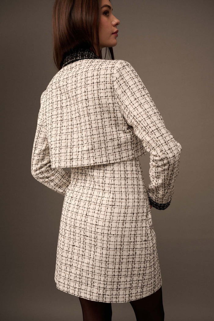 Call Me Coco Tweed Layered-Look Suit Dress - ShopPromesa