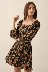 Forgotten Garden Floral-Print Corset Mini Dress - ShopPromesa