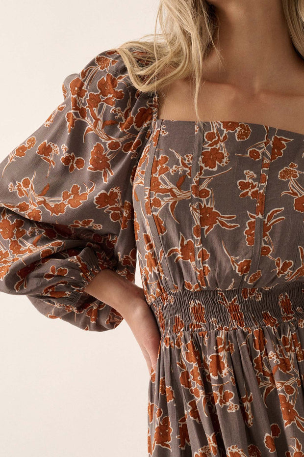 Forgotten Garden Floral-Print Corset Mini Dress - ShopPromesa