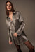 Silver Lining Metallic Lamé Shirt Dress - ShopPromesa