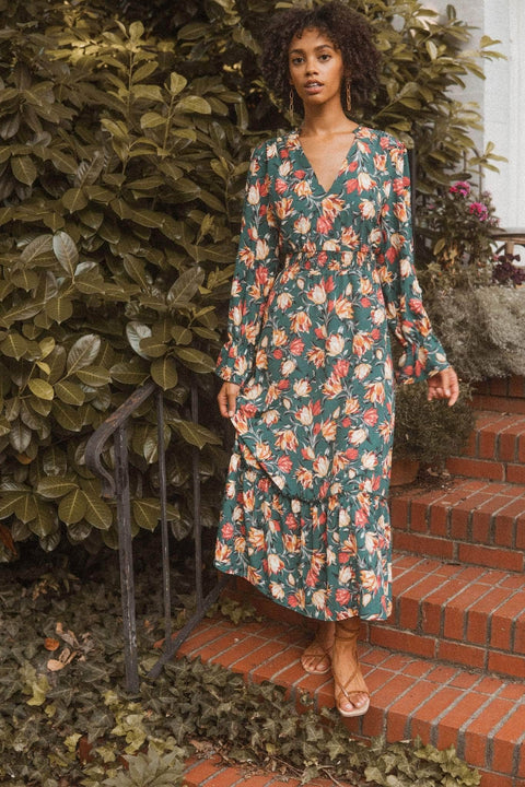Super Bloom Ruffled Floral Prairie Dress - ShopPromesa