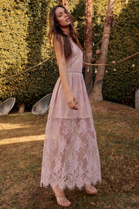 Ever After Layered Eyelash Lace Maxi Dress - ShopPromesa