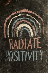 Radiate Positivity Graphic T-Shirt Mini Dress - ShopPromesa