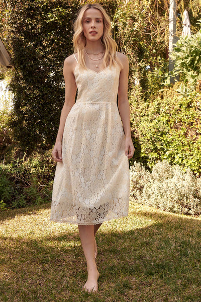 Splendid Harmony Floral Lace Midi Dress - ShopPromesa