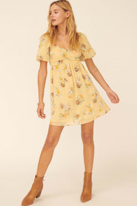 Radiate Joy Floral Swiss Dot Babydoll Dress - ShopPromesa