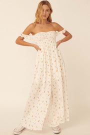 Buds of May Off-Shoulder Floral Maxi Dress - ShopPromesa