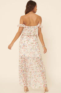 My Always Ruffled Off-Shoulder Floral Maxi Dress - ShopPromesa