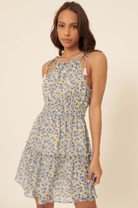 Botanical Beauty Ruffled Floral Mini Sundress - ShopPromesa