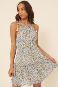 Botanical Beauty Ruffled Floral Mini Sundress - ShopPromesa