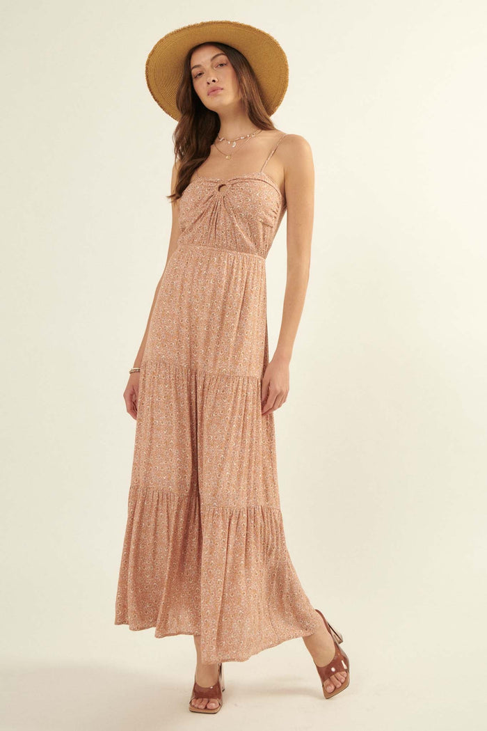 Wildflower Glen Floral O-Ring Maxi Sundress - ShopPromesa