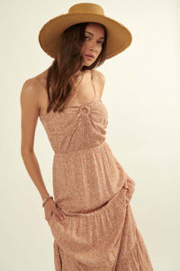 Wildflower Glen Floral O-Ring Maxi Sundress - ShopPromesa