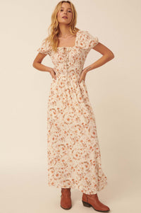 Seeds of Joy Floral Maxi Peasant Dress - ShopPromesa