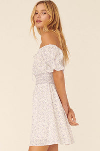 Head Over Heels Off-Shoulder Floral Mini Dress - ShopPromesa