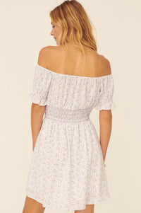 Head Over Heels Off-Shoulder Floral Mini Dress - ShopPromesa