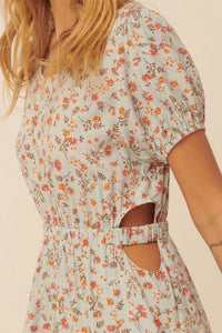 Burst Into Bloom Floral Cutout Mini Dress - ShopPromesa