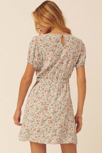 Burst Into Bloom Floral Cutout Mini Dress - ShopPromesa