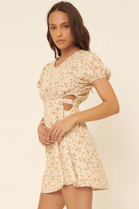 Burst Into Bloom Floral Cutout Mini Dress - ShopPromesa