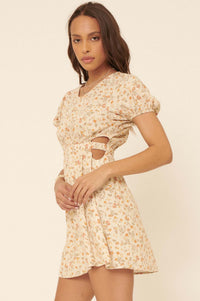 Burst Into Bloom Floral Cutout Mini Dress - ShopPromesa