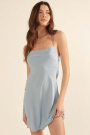 Beautiful Life Satin Jacquard Mini Slip Dress - ShopPromesa