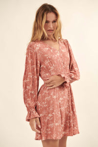 Alluring Elegance Floral Button-Front Mini Dress - ShopPromesa